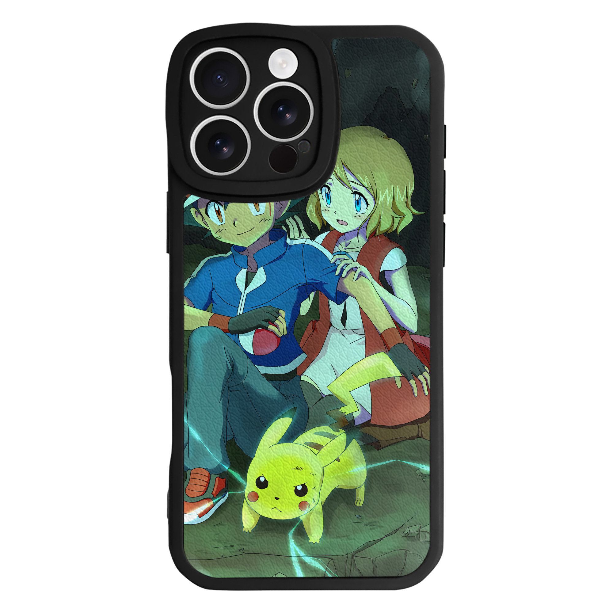 （画像用） ポケットモンスター Pokémon 【iPhone 16シリーズ対応】シリコンスマホケース（レザー調） 材質：シリコン